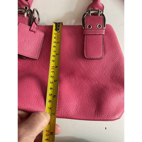 Tignanello Genuine Leather Pink Purse Bag Satchel - Picture 5 of 14